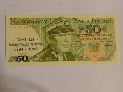 Polska , 50 Złotych 1988 KE , stan I (UNC)