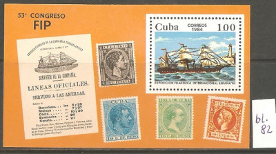 Kuba - Wyst. Filat. Espana FIP, Bl.82
