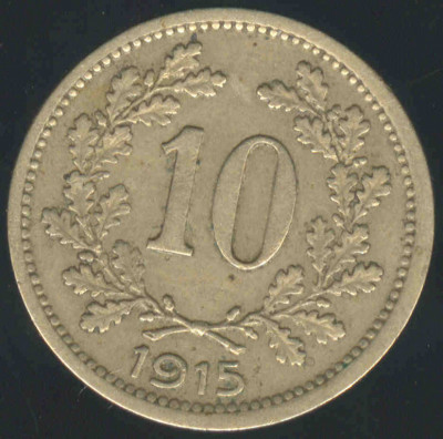 Austria 10 halerzy 1915