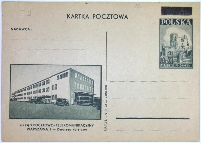 1949 r Kartka Pocztowa Cp 120 ** Typ 9