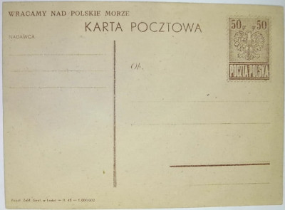 1945 r. Kartka Pocztowa Cp 92 ** typ II  hasło 2