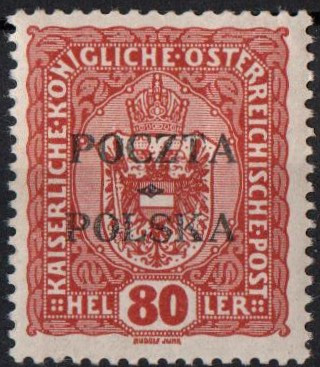 Fi 43 ** - 80 halerzy - Wydanie krakowskie - gw. Schmutz