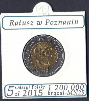 2015 r 5 zł Ratusz w Poznaniu