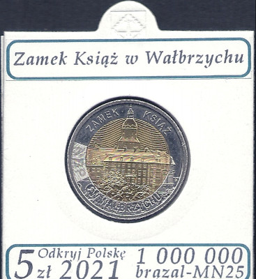 2021 r 5 zł Zamek Książ.