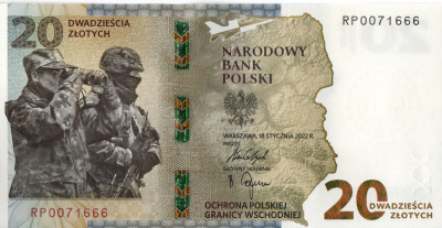 20 zł Ochrona polskiej granicy wschodniej nr: 71666