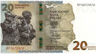 20 zł Ochrona polskiej granicy wschodniej nr: 72872