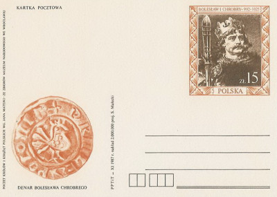 Cp 976 - Poczet kr&oacute;l&oacute;w polskich Bolesław Chrobry