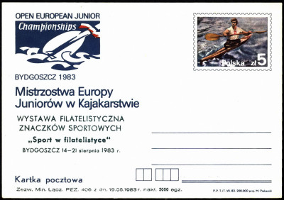 Cp 840.I Dodruk zielony Wystawa Filatelistyczna ZAPROSZENIE