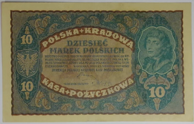 BANKNOT 10 Marek Polskich 1919 Kościuszko