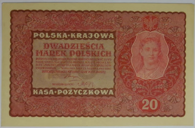 BANKNOT 20 Marek Polskich 1919 Jadwiga
