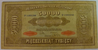 BANKNOT 50 000 Marek Polskich 1922