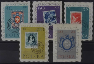 Fi 1007 - 1011 B **  100 - lecie polskiego znaczka 1960r.