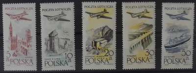 Wydanie na przesyłki lotnicze Fi 935-939** 1958r.