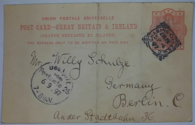 Karta pocztowa - Wielka Brytania - Irlandia 1897 - One Penny