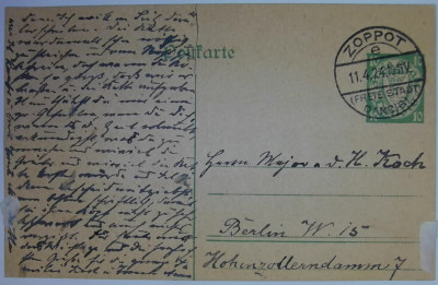 Wolne Miasto Gdańsk Cp 34I - 1924