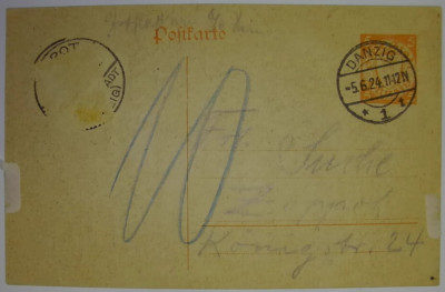 Wolne Miasto Gdańsk Cp 33I - 1924