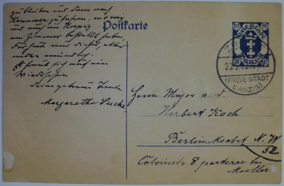 Wolne Miasto Gdańsk Cp 21 - 1922