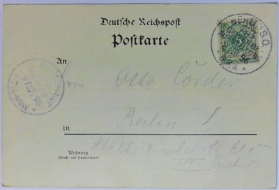 Postkarte Berliner Gewerbeausstellung 1896