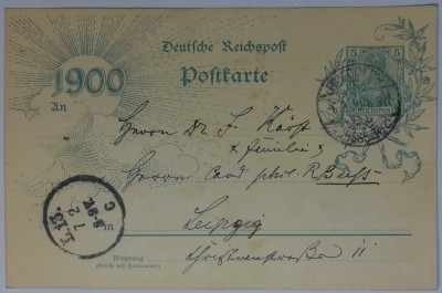 1900 Niemcy Deutche Reichspost 06/02/1900