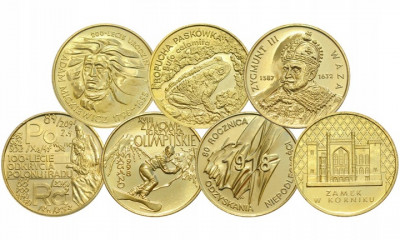 2 zł NG 1998 r. KOMPLET 7 MONET MENNICZE