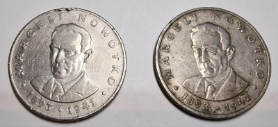 20 zł Marceli Nowotko z 1974 i z 1976 roku.