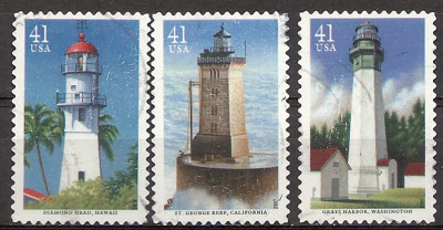 2007 r USA Mi 4001 - 4005**Latarnie Świata