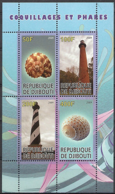 2009 r Blok 86** Latarnie Świata Dżibuti