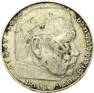 2 Reichs Mark 1937 D