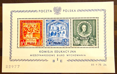 Polska 1946 - edukacja, blok 9** nr 22977