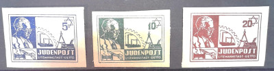 GETTO Ł&Oacute;DZKIE, 1944 ROK, Fi. 1- 3 ATEST
