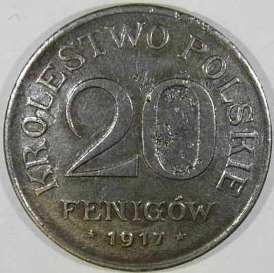 20 FENIG&Oacute;W 1917 - KR&Oacute;LESTWO POLSKIE