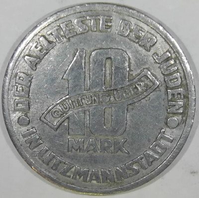 Moneta 10 marek 1943 Getto aluminium stan 1-