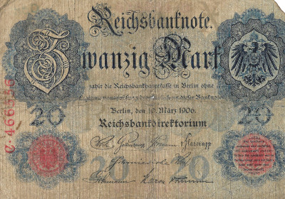 Banknot 20 marek 1906 ( Niemcy )