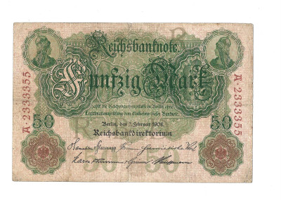 Niemcy - BANKNOT - 50 Marek 1908 r.