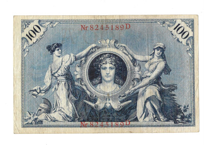 NIEMCY - CESARSTWO, 100 MARK z 1908 r. (9)