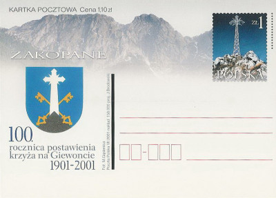 Cp. 1264 - krzyż na Giewoncie