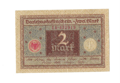 Niemcy - BANKNOT - 2 Marki 1920 BRĄZOWY (30)