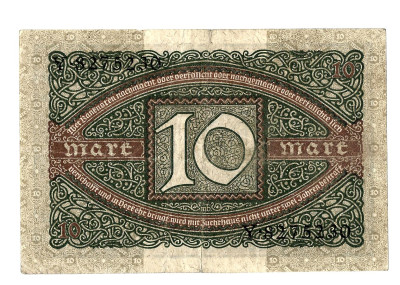 Niemcy - BANKNOT - 10 Marek 1920 seria K (34)