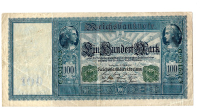 Niemcy - Cesarstwo - BANKNOT 100 Marek 1910 (12)