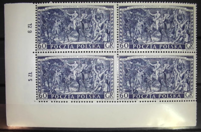 Polska 1954 Fi 741-P1 ** czw&oacute;rka - gwarancja p. Berbeka