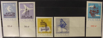 Fi 918 - 922 nz - 400 lecie Poczty Polskiej 1958 gw. Berbeka