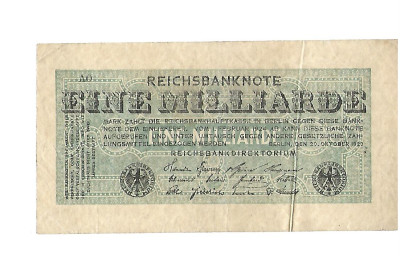 Stary banknot EINE MILLIARDE MARK NIEMCY 1923  (63)