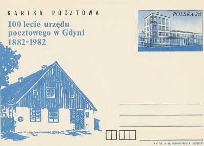 Cp 815 - 100-lecie urzędu pocztowego w Gdyni