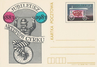 Cp 828 - 100-lecie polskiego cyrku