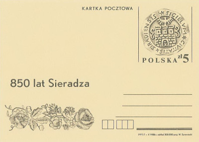 Cp 926 - 850 lat Sieradza