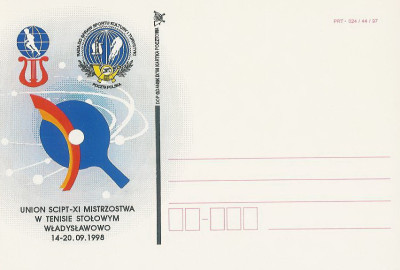 bez. Gdańsk 1998.IX.03 - Władysławowo Tenis Stołowy