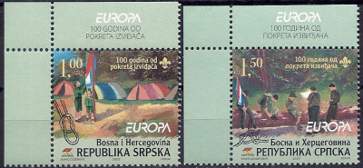 2007 r Bośnia Hercegowina Mi 386 - 387** Serbia