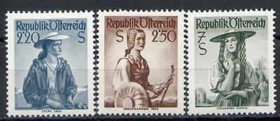 1952 r Austria Mi 1002 - 1004**