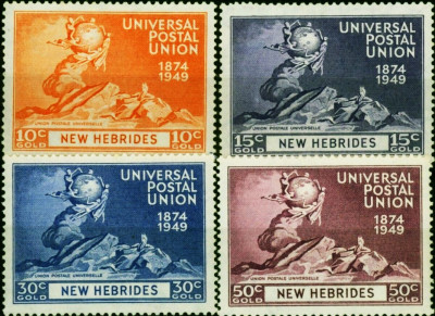 NOWE HEBRYDY 1949 MNH** - dwie serie!