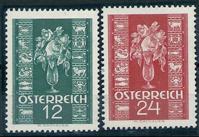 1937 r. Austria  Mi 671 - 672**